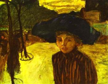 Pierre Bonnard : Woman in a Blue Hat